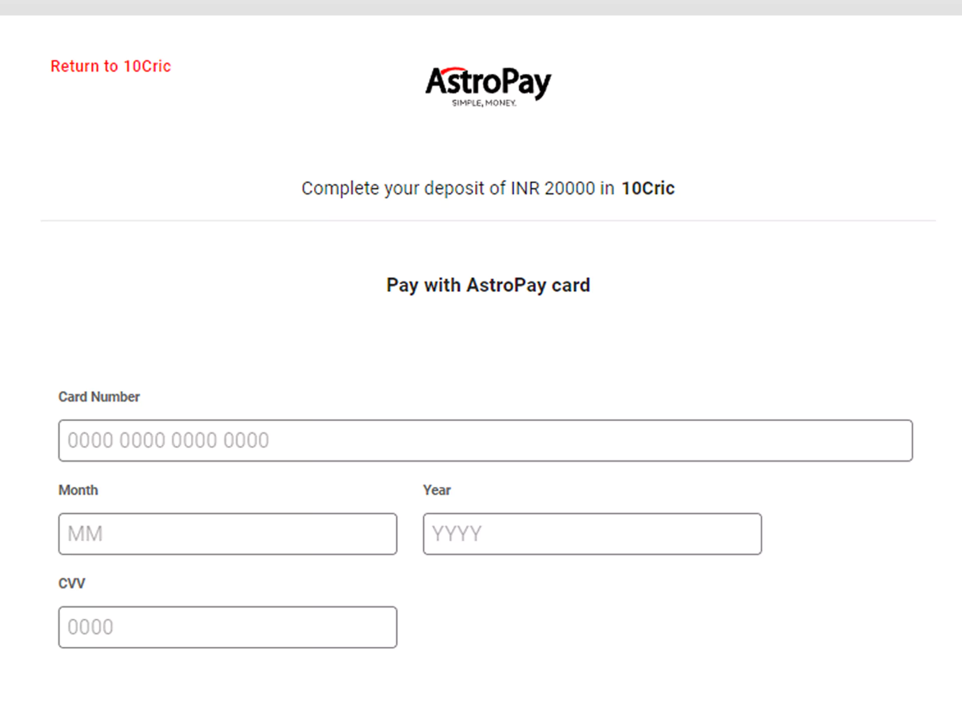 Fill all fields and make your cheque.