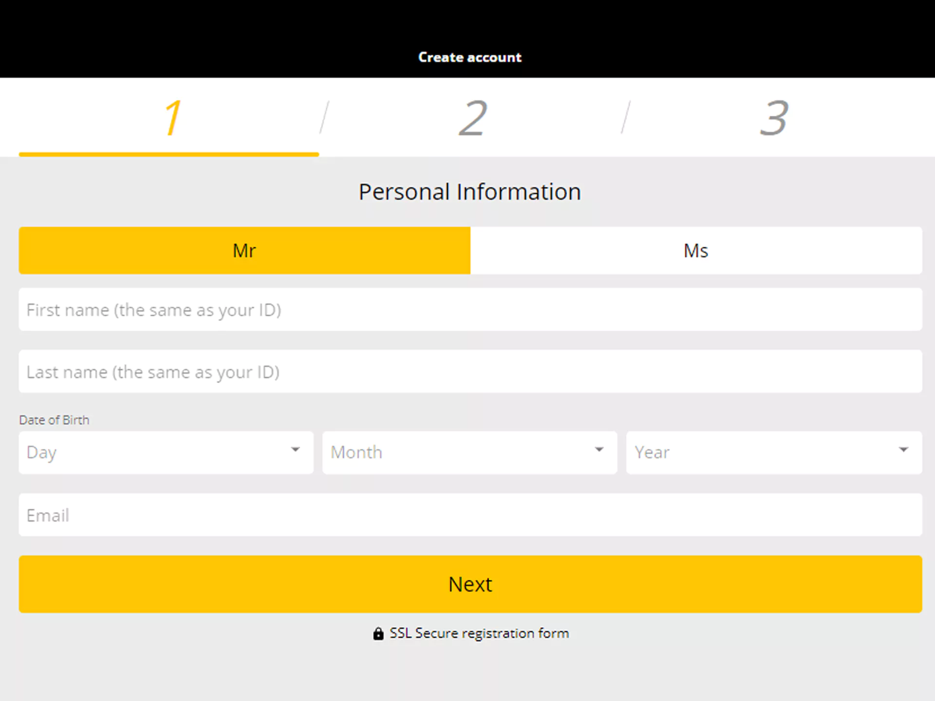 Fill out the registration form.
