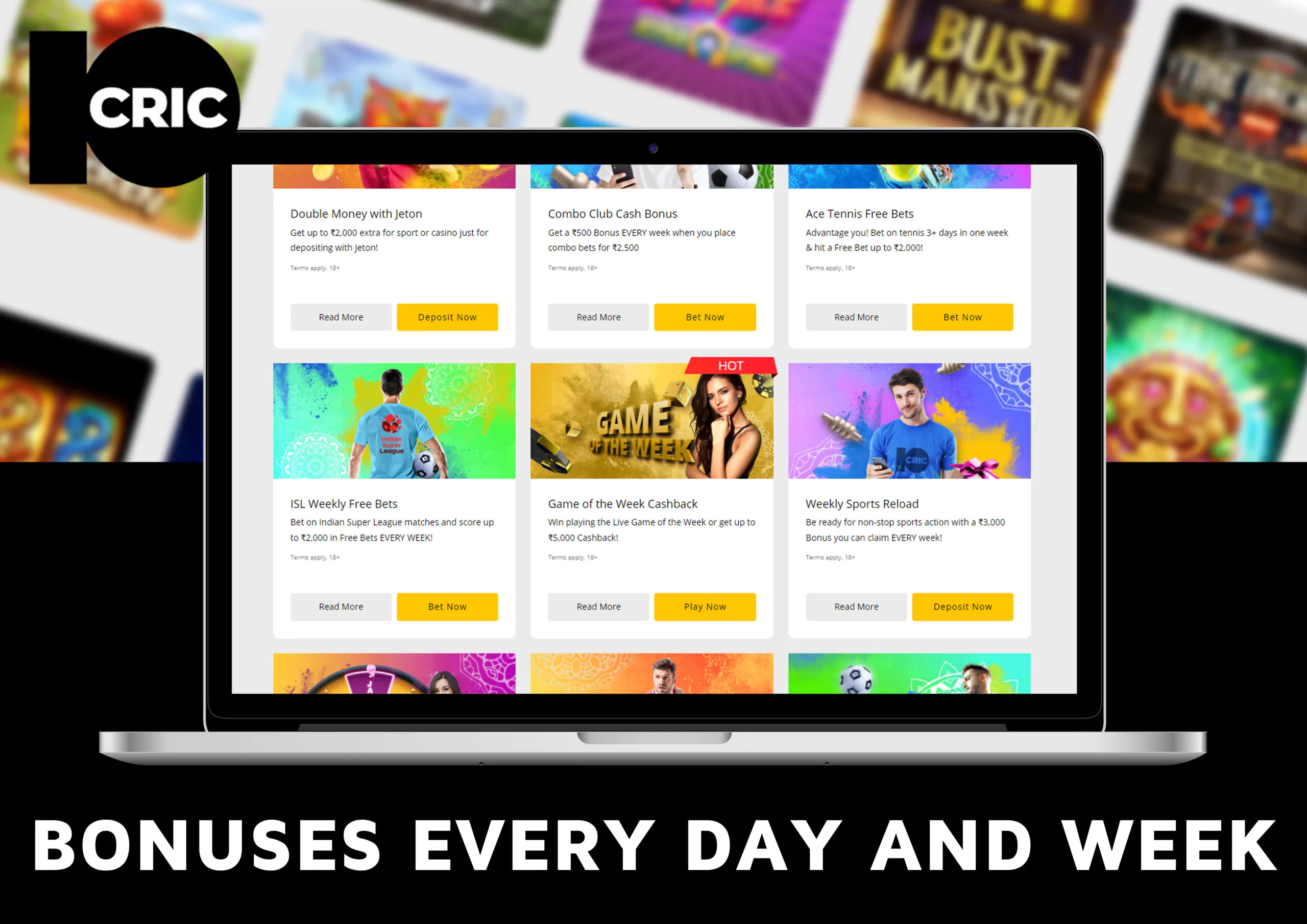 Don't forget about all events and promotions at 10cric.
