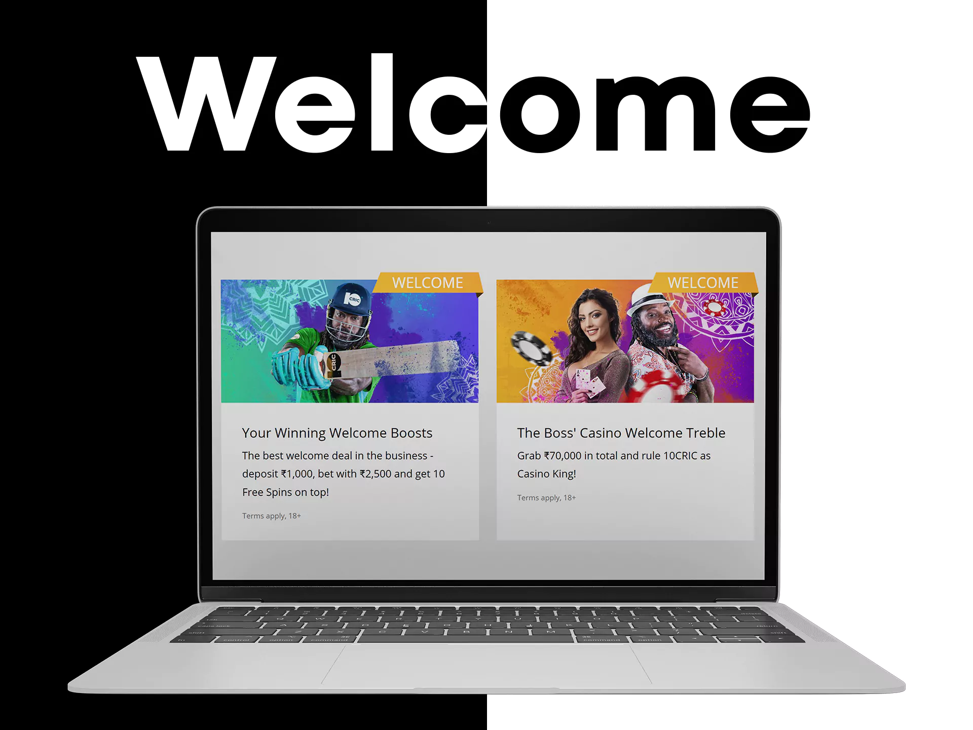 Welcome is the code for your bonuses.