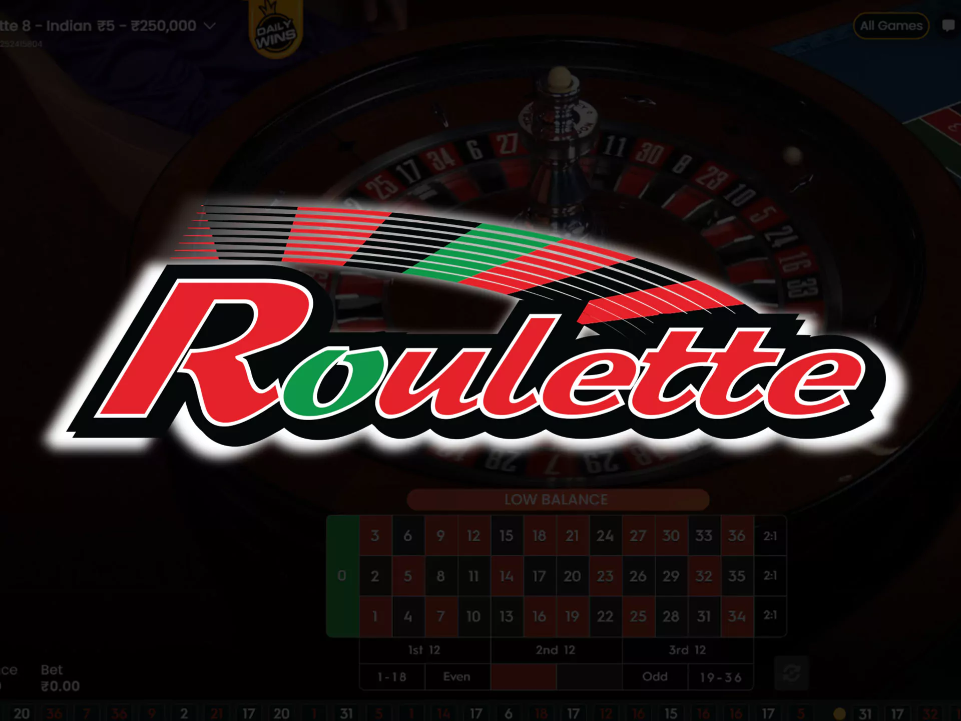 10Cric casino supports the game Live Roulette.