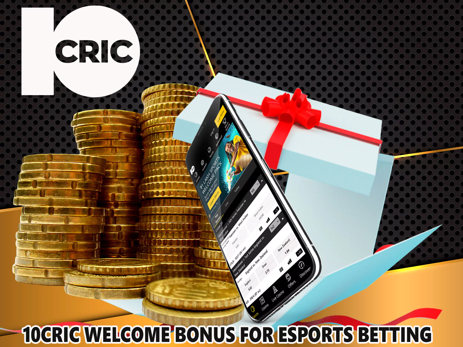 New players always receive pleasant gifts upon registration on the company's website in the amount of 100% up to 10,000 Indian rupees.